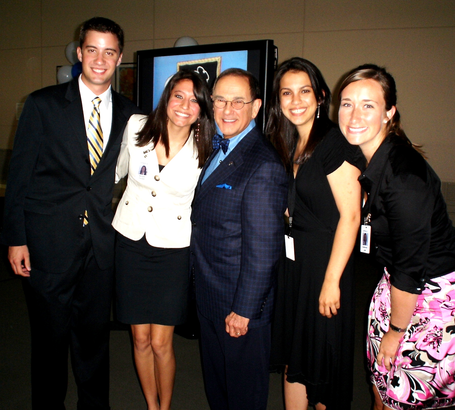 2007 July- Lane and WFAA interns at meteorologist Troy Dungan's retirement